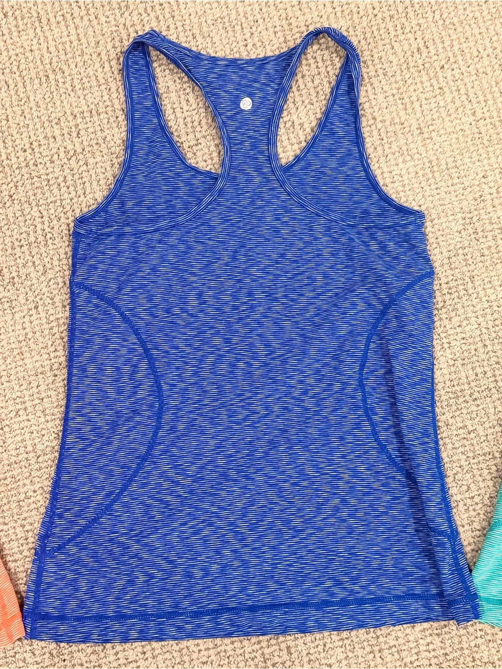 Zella Blue Space-Dyed Racerback Tank